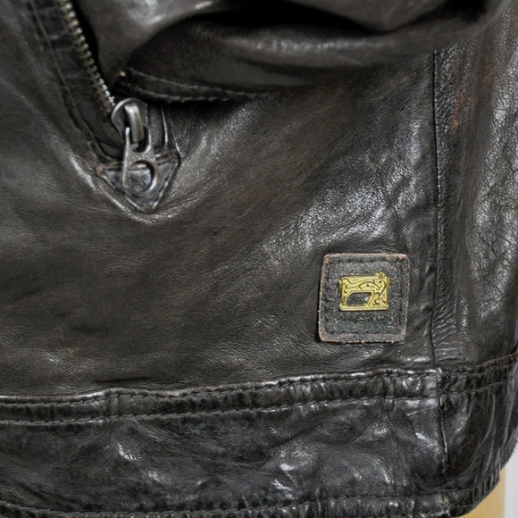 VTG SCOTCH & SODA Brown Bomber Moto Jacket - Picture 8 of 16